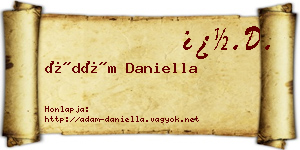 Ádám Daniella névjegykártya